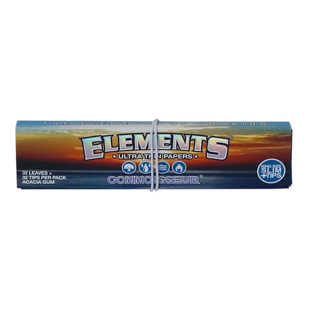 Elements Connoisseur King Size Slim Papers inclusive Tips