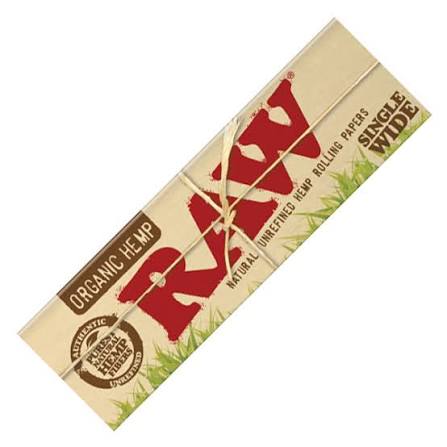 Raw organic hemp single wide
