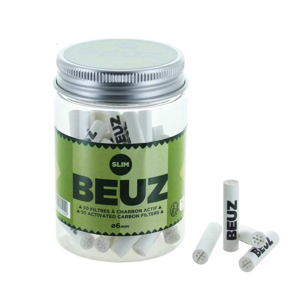 Beuz - Slim 6mm Reusable Charcoal Filter Tips (50Pcs)