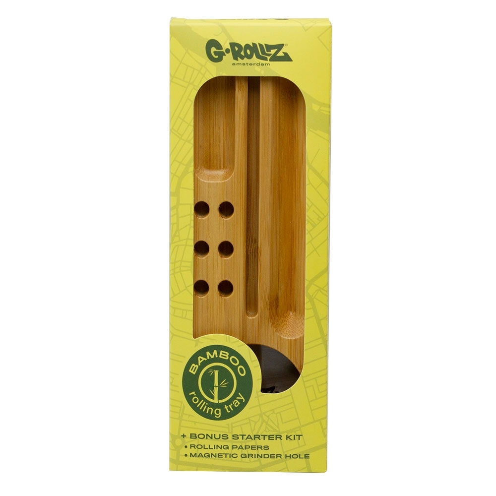 G-Rollz Small Portable Bamboo Tray 20cm x7cm x 2cm