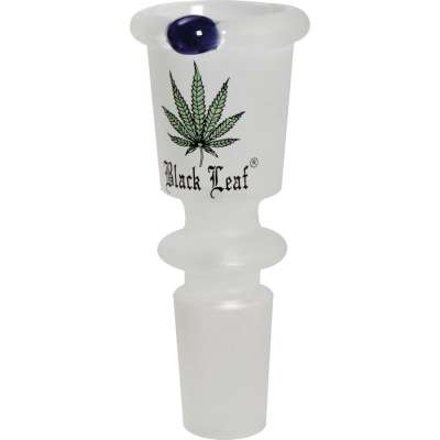 Black Leaf Glass Bowl Cylinder frosted 18.8