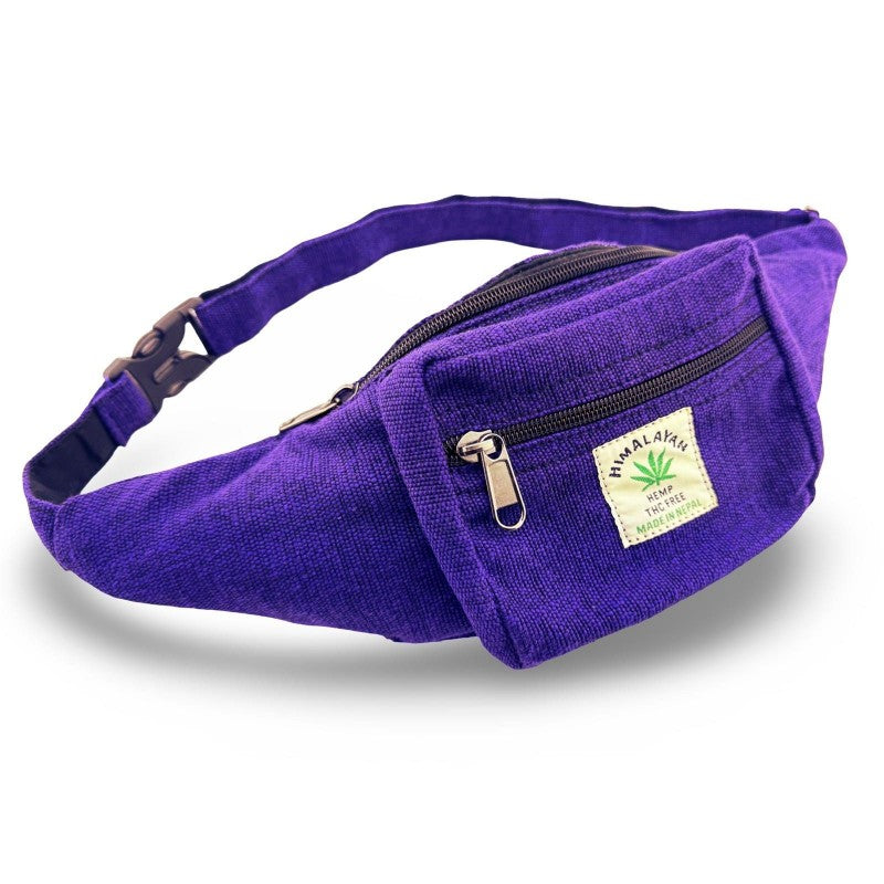 Handmade Himalayan Hemp Bumbag - Purple