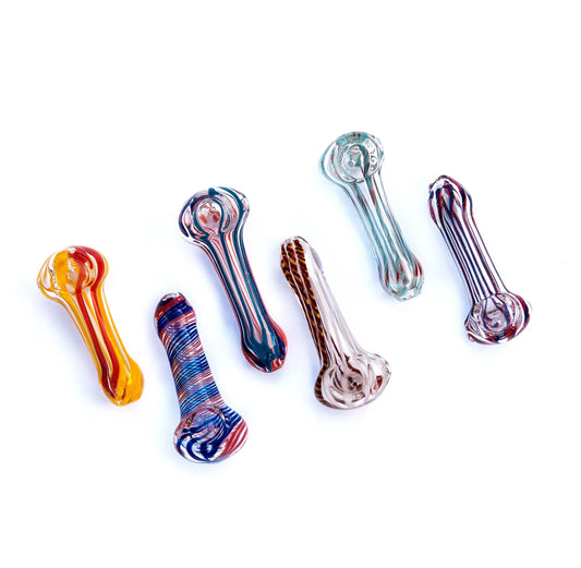 Glass Spoon Pipes - Mixed designs and colours