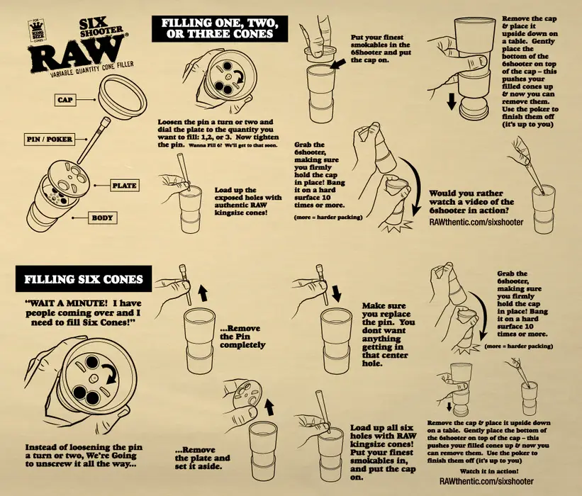 RAW SIX SHOOTER - Variable Quantity Cone Filler