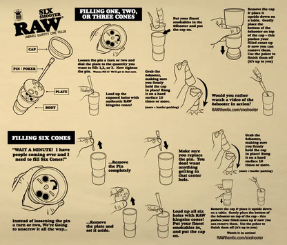 RAW SIX SHOOTER - Variable Quantity Cone Filler