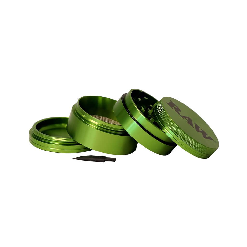 RAW Aluminium Grinder – 4 parts – 56mm – Green