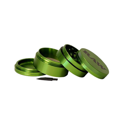 RAW Aluminium Grinder – 4 parts – 56mm – Green