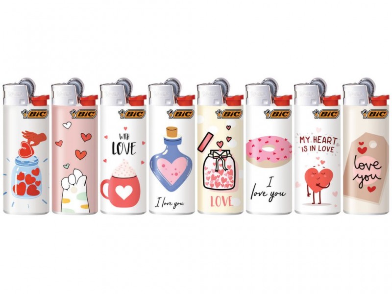 BIC J25 Mini Lighters - Love Edition