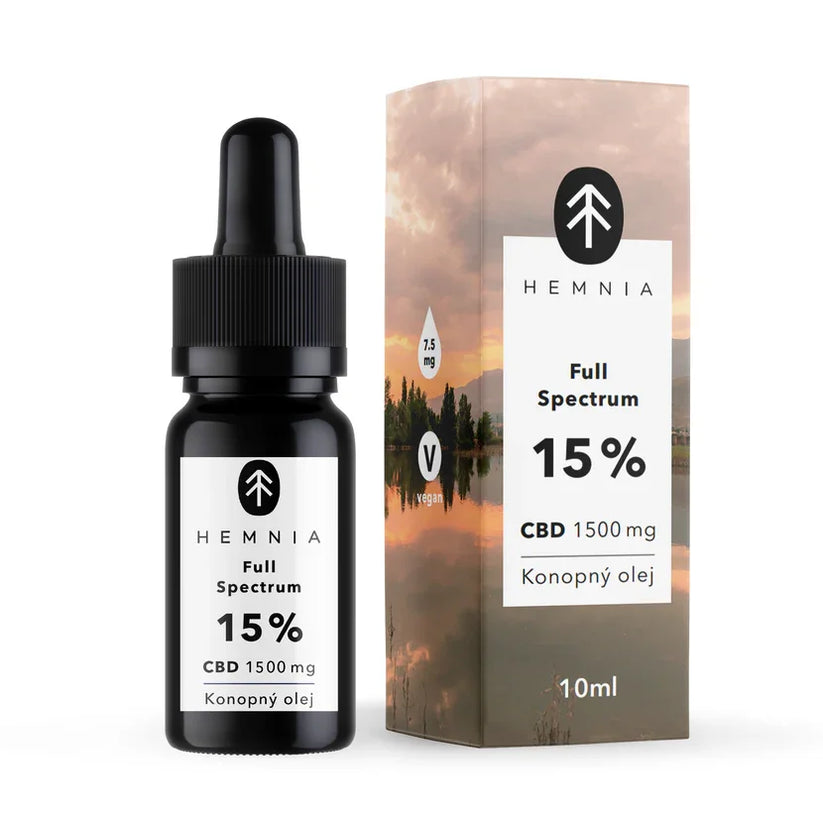 Hemnia Full-Spectrum 15% CBD oil Malta – 1500mg CBD, 10ml