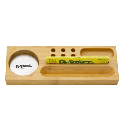 G-Rollz Small Portable Bamboo Tray 20cm x7cm x 2cm