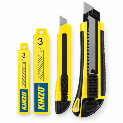 KINZO Set of 2 9mm & 18mm Knife with Replacement Blades