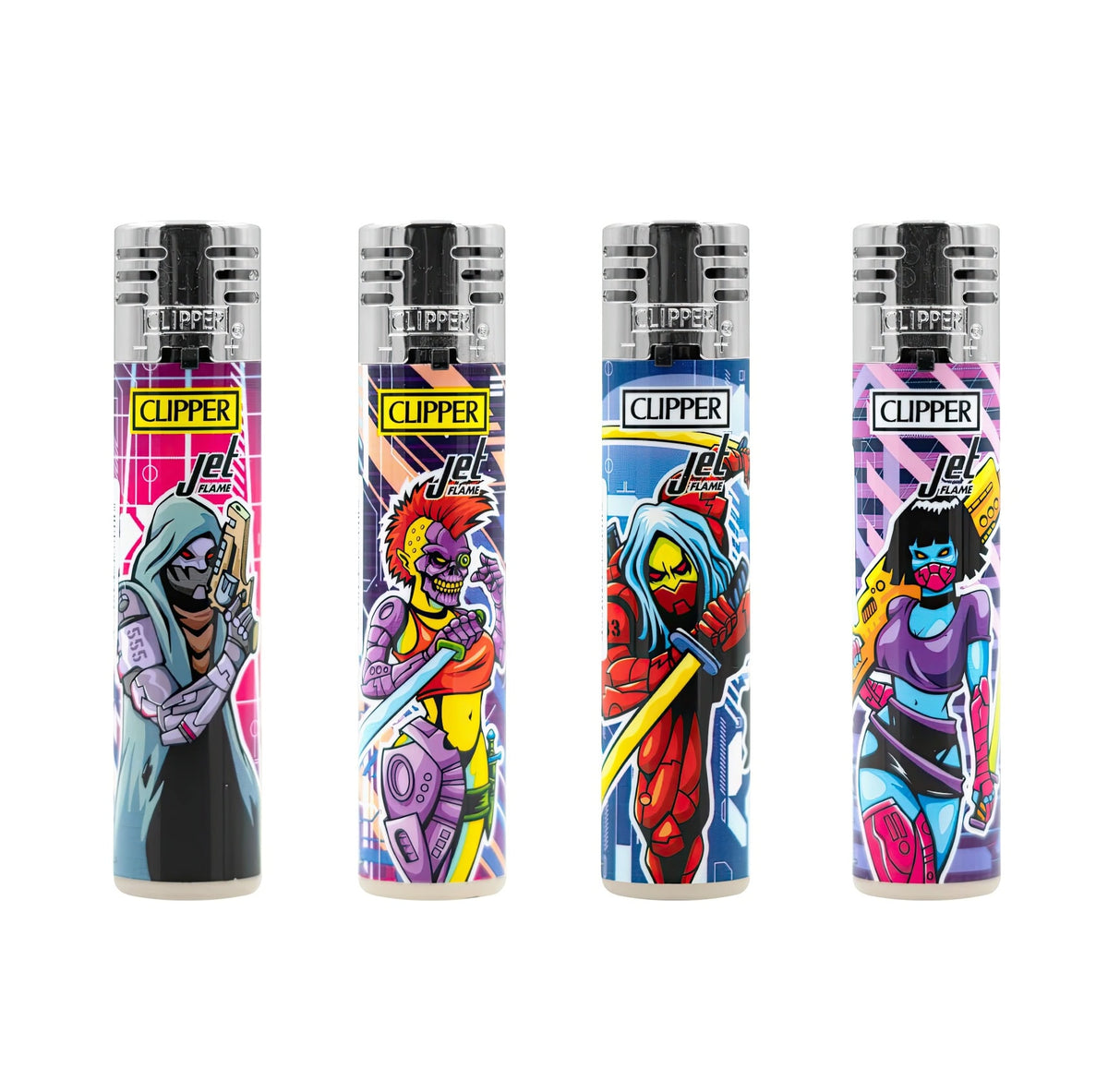 Clipper Jet Flame Lighter "Cyborg Assassins"