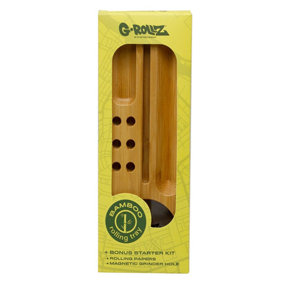 G-Rollz Small Portable Bamboo Tray 20cm x7cm x 2cm