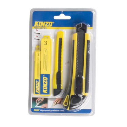 KINZO Set of 2 9mm & 18mm Knife with Replacement Blades