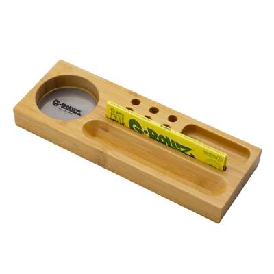 G-Rollz Small Portable Bamboo Tray 20cm x7cm x 2cm